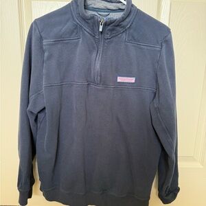 Vineyard Vines Men's Zip-Up Sweater in Dark Blue